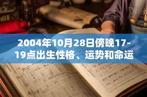 2004年10月28日傍晚17-19点出生性格、运势和命运