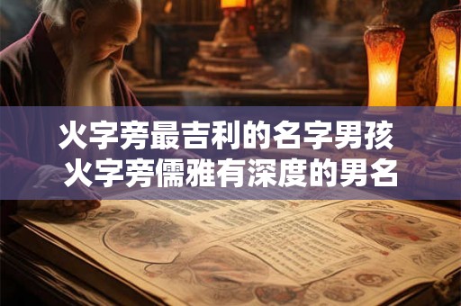 火字旁最吉利的名字男孩 火字旁儒雅有深度的男名
