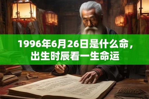 1996年6月26日是什么命，出生时辰看一生命运