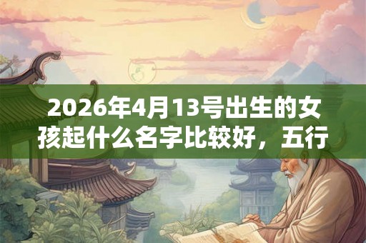 2026年4月13号出生的女孩起什么名字比较好，五行属什么