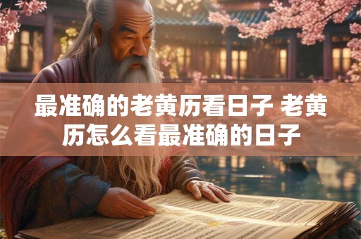 最准确的老黄历看日子 老黄历怎么看最准确的日子