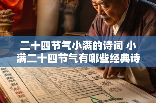 二十四节气小满的诗词 小满二十四节气有哪些经典诗词