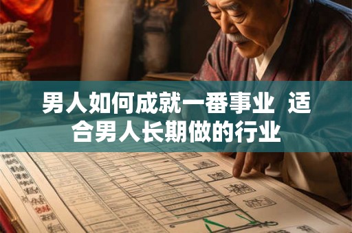 男人如何成就一番事业  适合男人长期做的行业