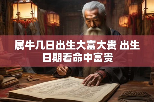 属牛几日出生大富大贵 出生日期看命中富贵