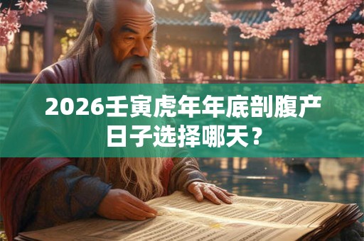 2026壬寅虎年年底剖腹产日子选择哪天？