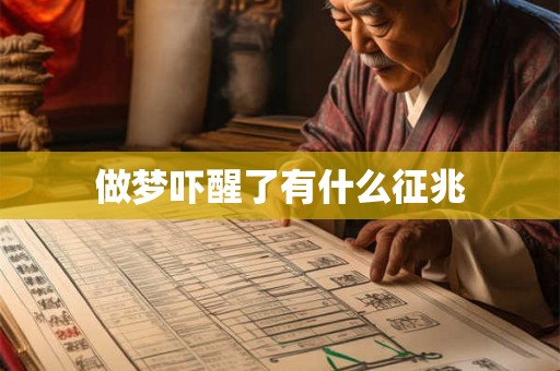 做梦吓醒了有什么征兆