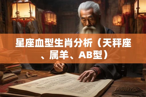 星座血型生肖分析（天秤座、属羊、AB型）