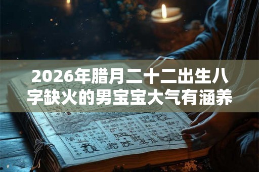 2026年腊月二十二出生八字缺火的男宝宝大气有涵养的名字 2026年腊月二十二出生八字缺火的男宝宝大气有涵养的名字