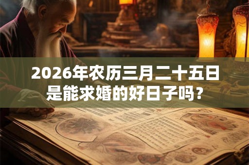 2026年农历三月二十五日是能求婚的好日子吗? 2026年农历三月二十五日是能求婚的好日子吗?