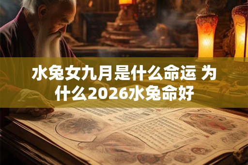 水兔女九月是什么命运 为什么2026水兔命好