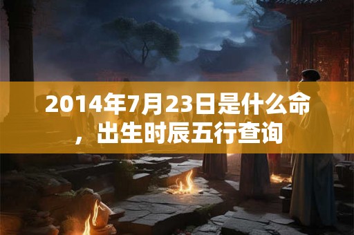 2014年7月23日是什么命，出生时辰五行查询
