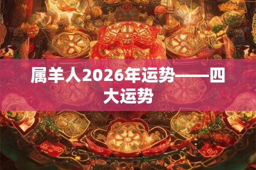 属羊人2026年运势——四大运势