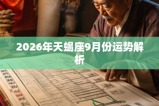 2026年天蝎座9月份运势解析