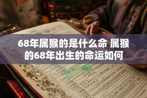 68年属猴的是什么命 属猴的68年出生的命运如何