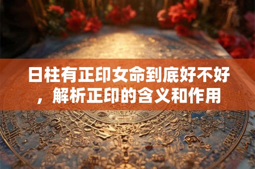 日柱有正印女命到底好不好，解析正印的含义和作用
