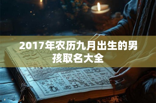 2017年农历九月出生的男孩取名大全