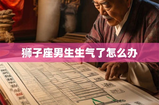 狮子座男生生气了怎么办