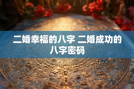 二婚幸福的八字 二婚成功的八字密码