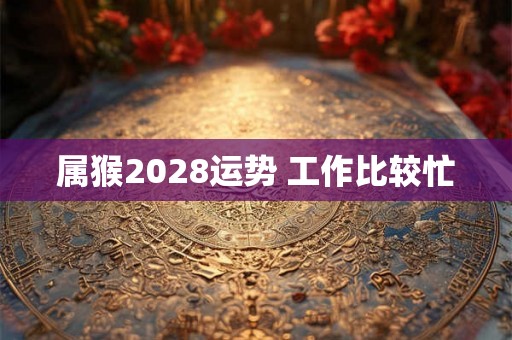 属猴2028运势 工作比较忙