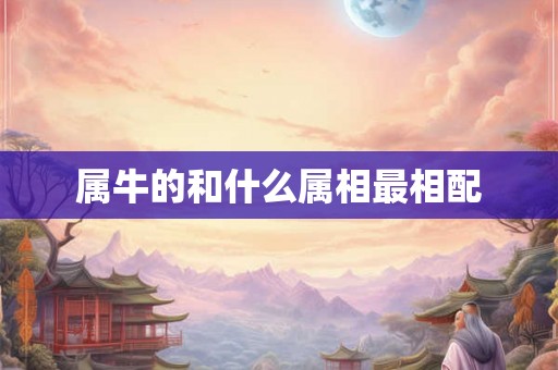 属牛的和什么属相最相配