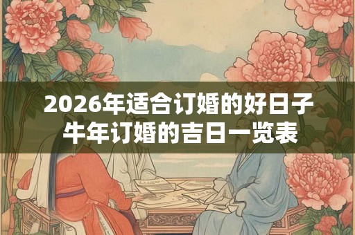 2026年适合订婚的好日子 牛年订婚的吉日一览表