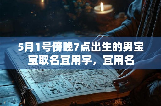 5月1号傍晚7点出生的男宝宝取名宜用字，宜用名
