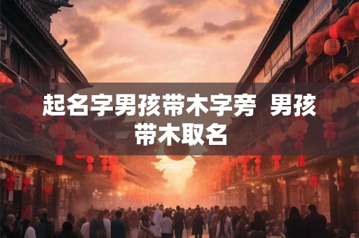 起名字男孩带木字旁  男孩带木取名