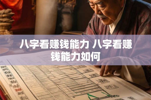 八字看赚钱能力 八字看赚钱能力如何
