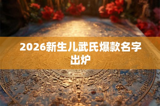 2026新生儿武氏爆款名字出炉 2026新生儿武氏爆款名字出炉