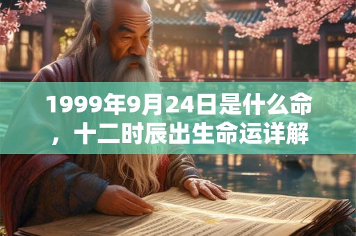 1999年9月24日是什么命，十二时辰出生命运详解