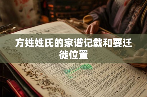 方姓姓氏的家谱记载和要迁徙位置 方姓姓氏的家谱记载和要迁徙位置