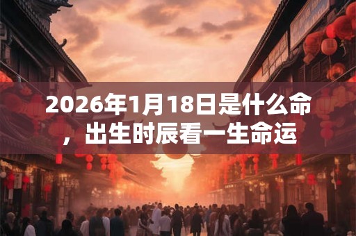 2026年1月18日是什么命，出生时辰看一生命运