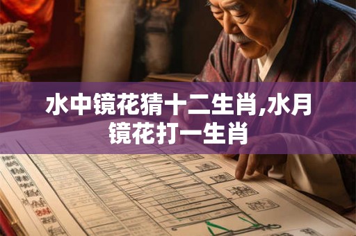 水中镜花猜十二生肖,水月镜花打一生肖
