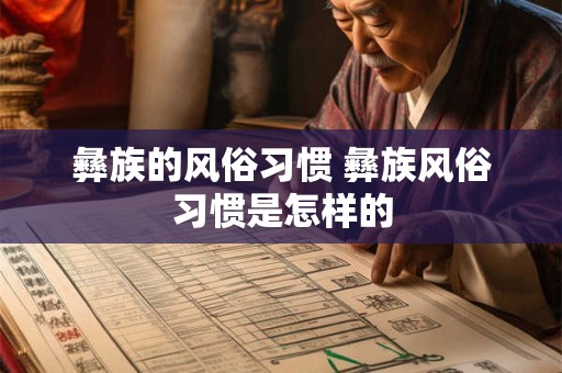 彝族的风俗习惯 彝族风俗习惯是怎样的 彝族的风俗习惯 彝族风俗习惯是怎样的