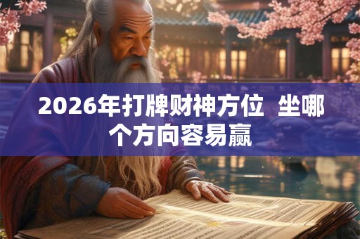 2026年打牌财神方位  坐哪个方向容易赢