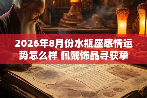 2026年8月份水瓶座感情运势怎么样 佩戴饰品寻获挚爱