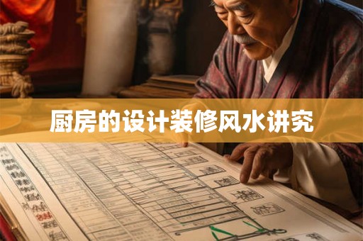 厨房的设计装修风水讲究