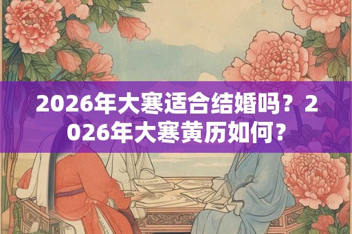 2026年大寒适合结婚吗?2026年大寒黄历如何? 2026年大寒适合结婚吗?2026年大寒黄历如何?