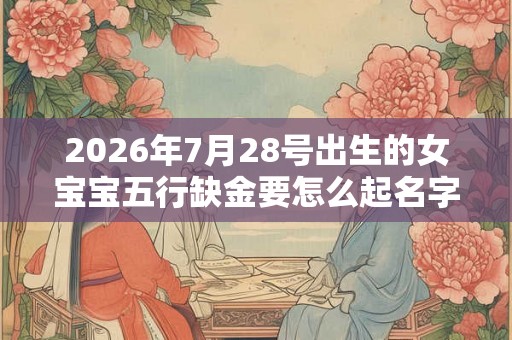 2026年7月28号出生的女宝宝五行缺金要怎么起名字