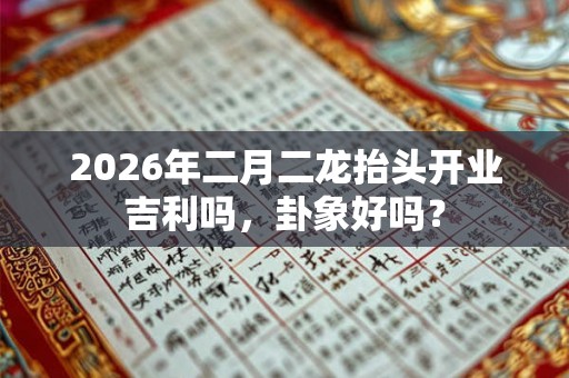 2026年二月二龙抬头开业吉利吗，卦象好吗？