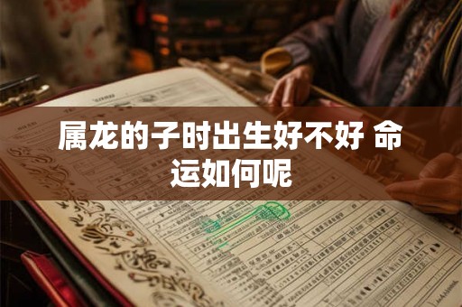 属龙的子时出生好不好 命运如何呢