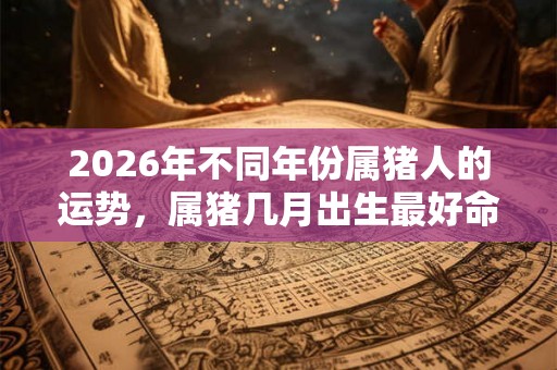 2026年不同年份属猪人的运势，属猪几月出生最好命？