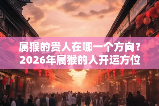 属猴的贵人在哪一个方向？2026年属猴的人开运方位在哪？