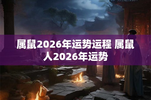 属鼠2026年运势运程 属鼠人2026年运势