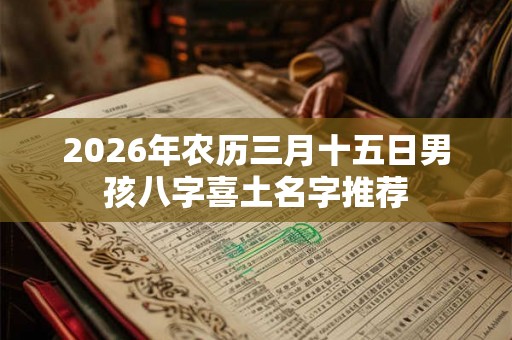 2026年农历三月十五日男孩八字喜土名字推荐