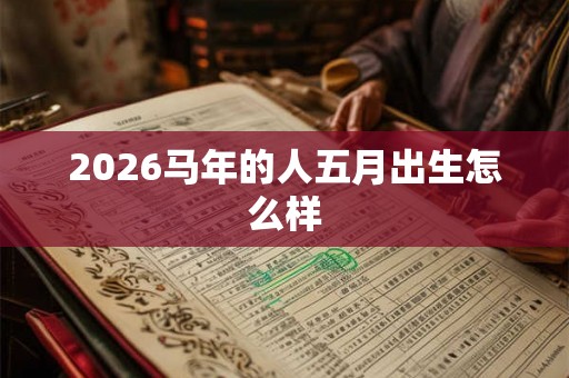 2026马年的人五月出生怎么样