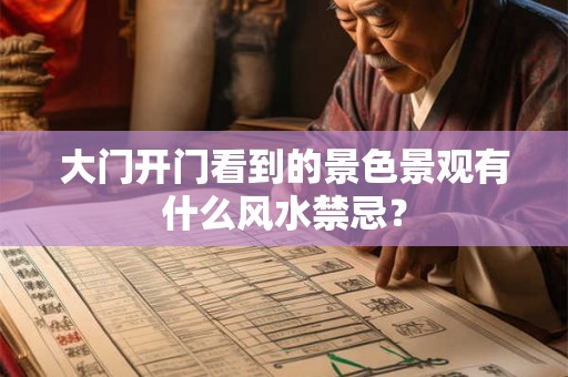 大门开门看到的景色景观有什么风水禁忌？