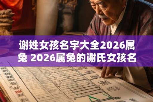 谢姓女孩名字大全2026属兔 2026属兔的谢氏女孩名字都有哪些