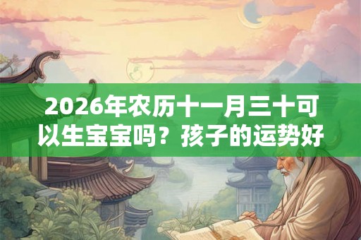 2026年农历十一月三十可以生宝宝吗？孩子的运势好吗？