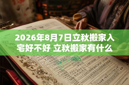2026年8月7日立秋搬家入宅好不好 立秋搬家有什么禁忌